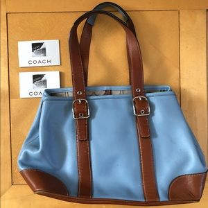 Coach Blue/Brown Handbag